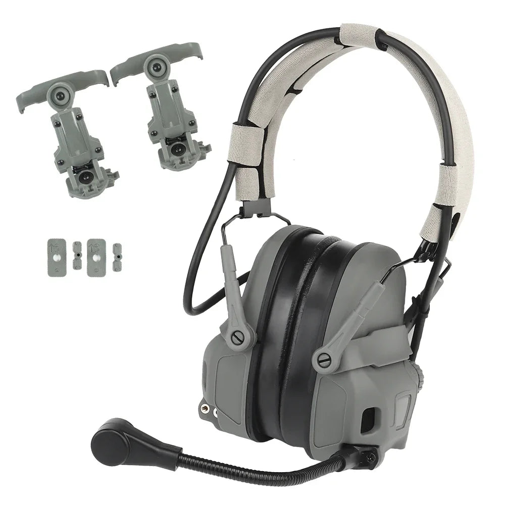 GEN 6 Tactical Headset Hunting Shooting Noise Reduction Headset for OPS Core ARC and Wendy M-LOK Helmet Head Mounted 2 in 1