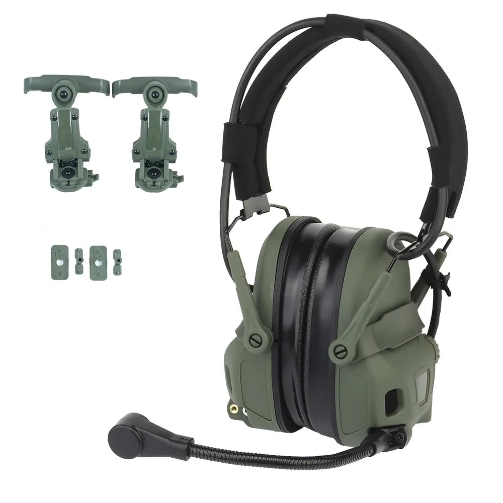 GEN 6 Tactical Headset Hunting Shooting Noise Reduction Headset for OPS Core ARC and Wendy M-LOK Helmet Head Mounted 2 in 1