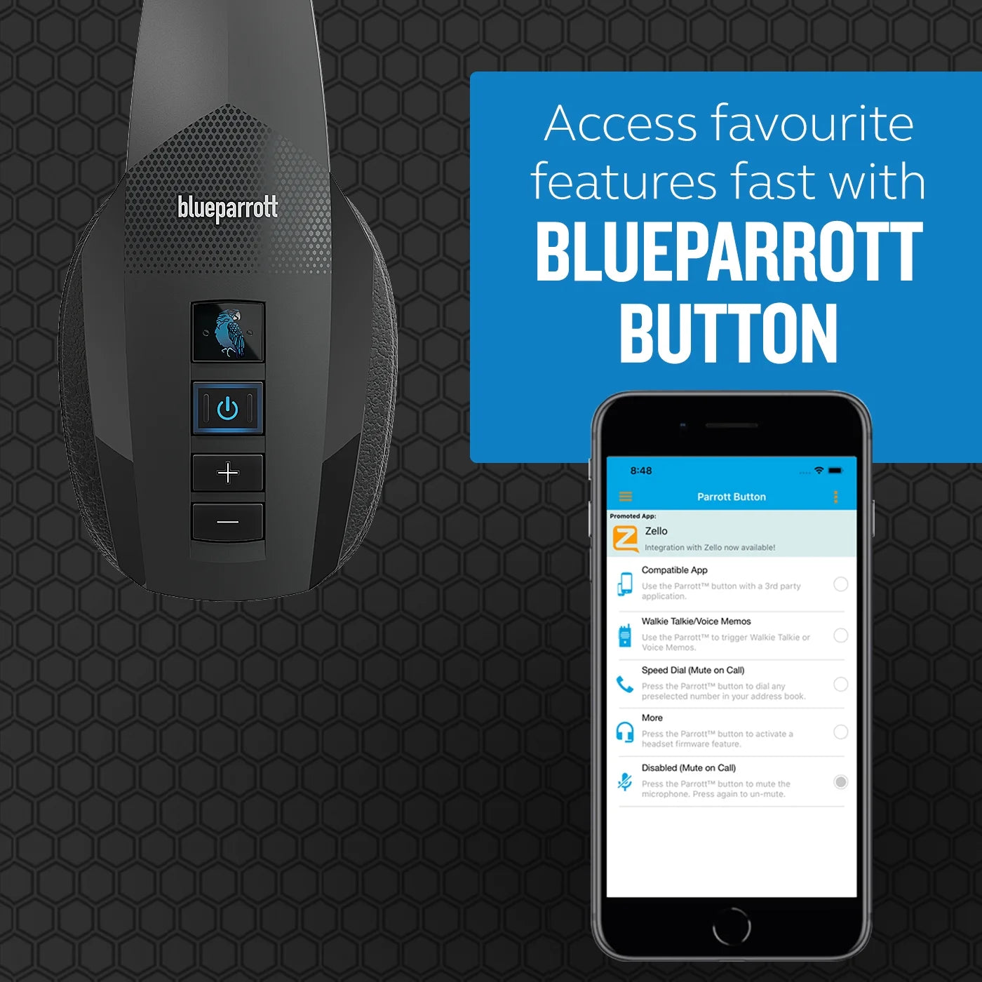 B450-XT Wireless Bluetooth Mono Headset with 96% Noise Cancellation Microphone & Padded Headband