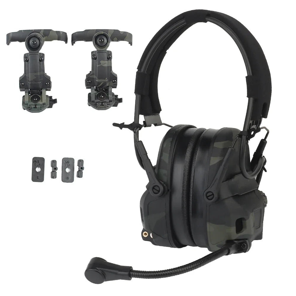 GEN 6 Tactical Headset Hunting Shooting Noise Reduction Headset for OPS Core ARC and Wendy M-LOK Helmet Head Mounted 2 in 1