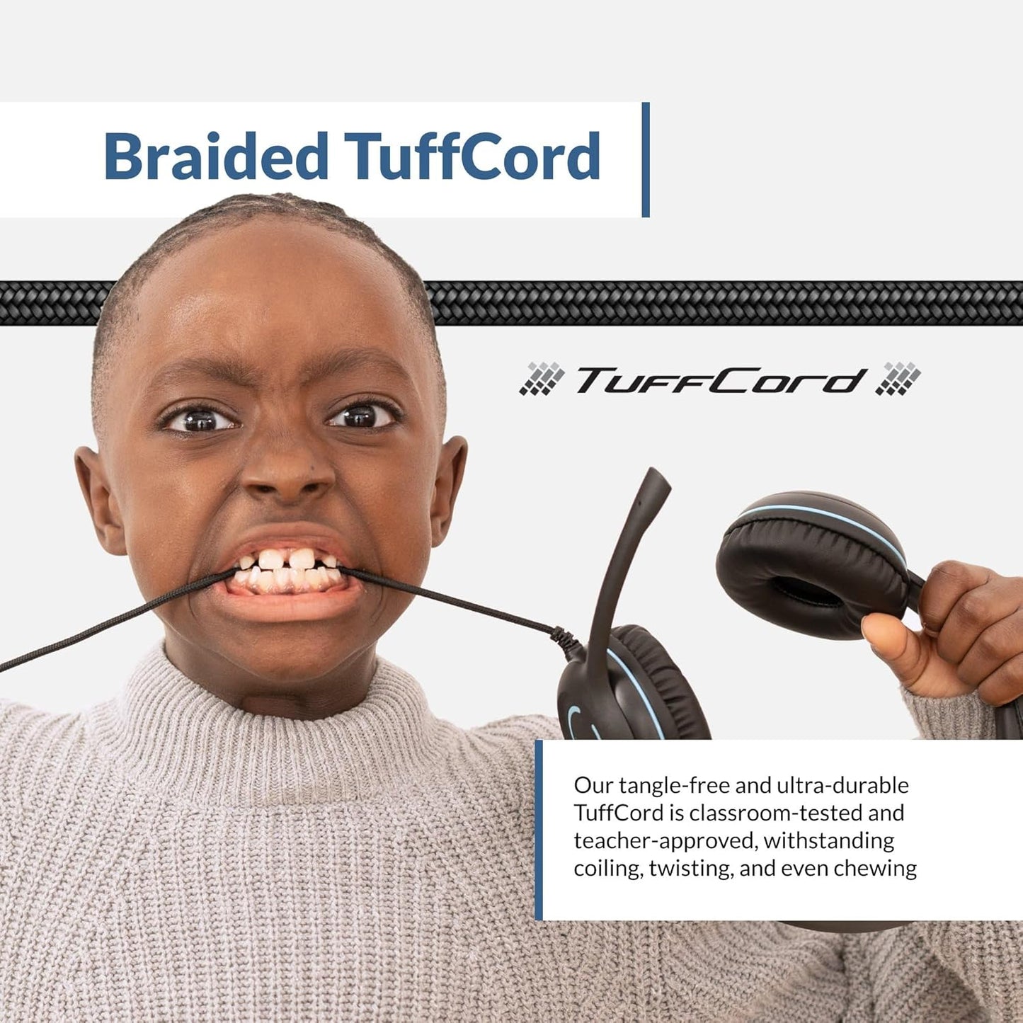 3.5Mm Stereo Headset (AC-5002) with Noise Canceling Microphone for Pcs, Tablets, and Cell Phones in the Classroom or Home