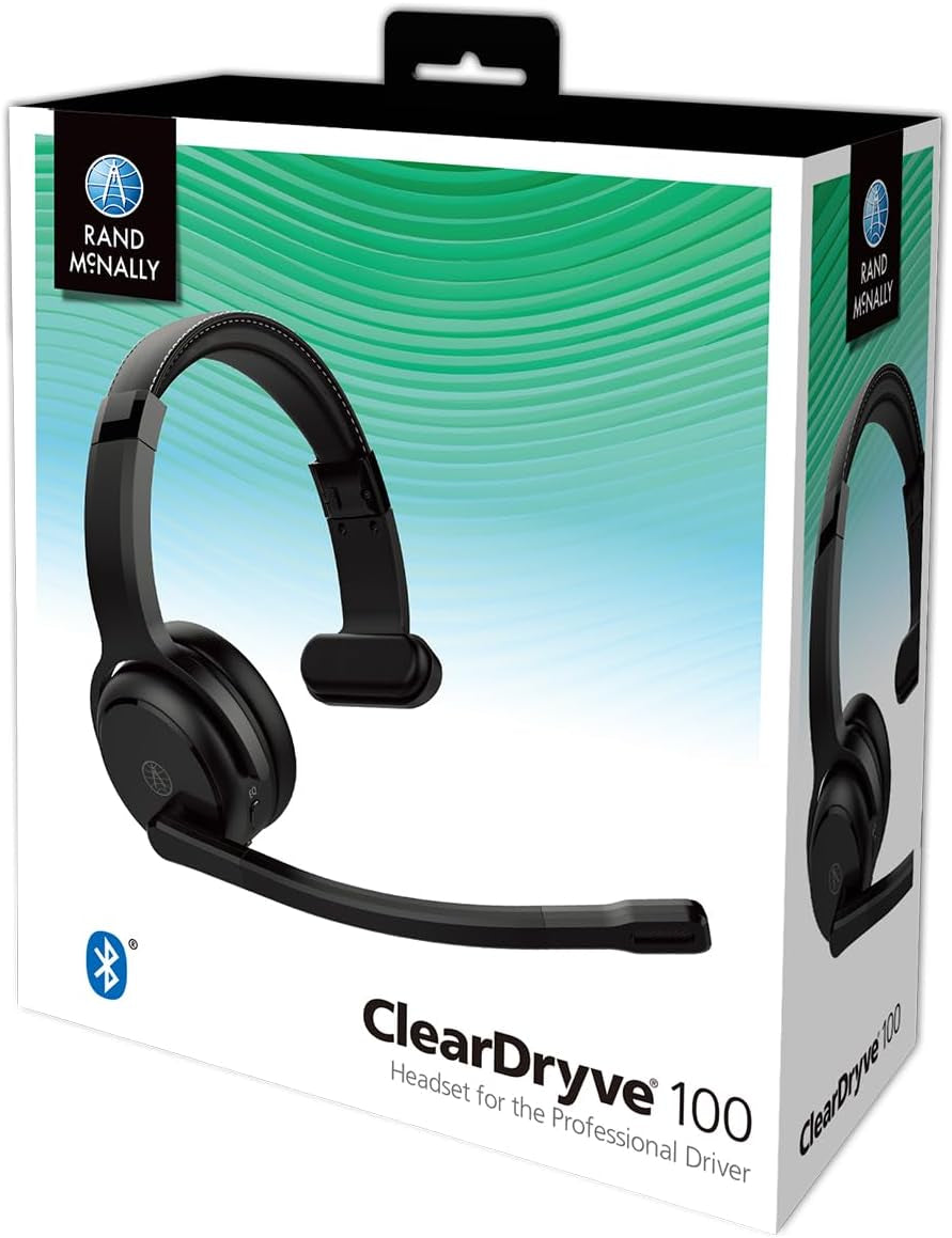 Cleardryve 100 Premium Wireless Headset for Clear Calls with Noise Cancellation, Long Battery Life, All-Day Comfort, Black