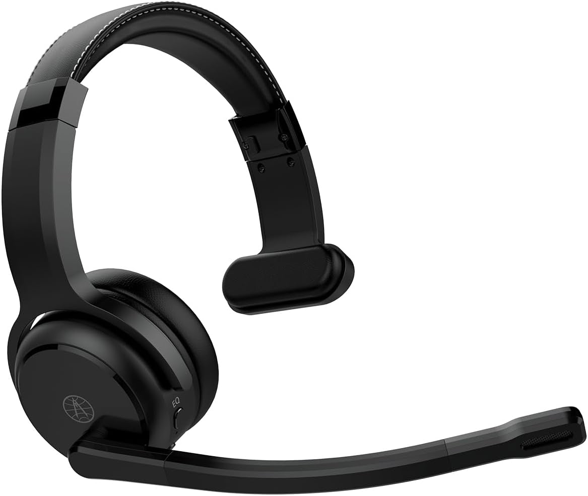 Cleardryve 100 Premium Wireless Headset for Clear Calls with Noise Cancellation, Long Battery Life, All-Day Comfort, Black