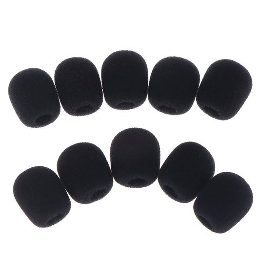 10Pcs Headset Replacement Foam Microphone Cover Telephone Headset Mic Cover Microphone Windscreen Windshied Headset Foam 25*8Mm