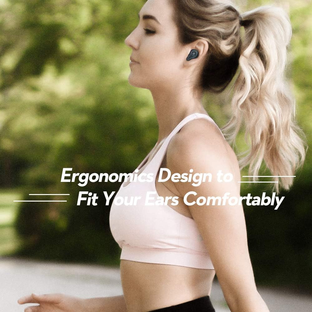 [Upgrade Version 2023] True Wireless Earbuds Dynamic Bass Indigo Blue O7 by , Qualcomm APT-X Noise Cancelling Headphones with Charging Case, Bluetooth 5.0 Wireless Sport Earphones for Running