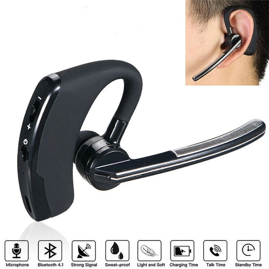 Bluetooth Headset V5.0,CVC8.0 Dual Mic Noise Cancelling Bluetooth Earpiece, Hands-Free Wireless Headset for Cell Phone Android Laptop PC Trucker Driver