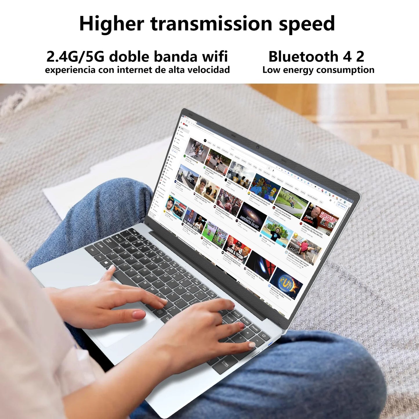 15.6 FHD Laptop, Intel Quad-Core 12Th Alder Lake N95, 16GB, 1TB SSD, Silver, New