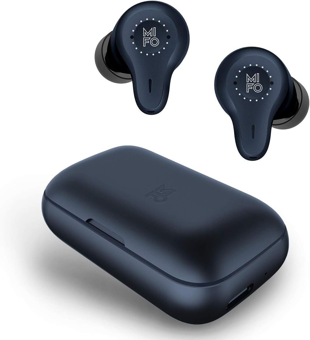 [Upgrade Version 2023] True Wireless Earbuds Dynamic Bass Indigo Blue O7 by , Qualcomm APT-X Noise Cancelling Headphones with Charging Case, Bluetooth 5.0 Wireless Sport Earphones for Running