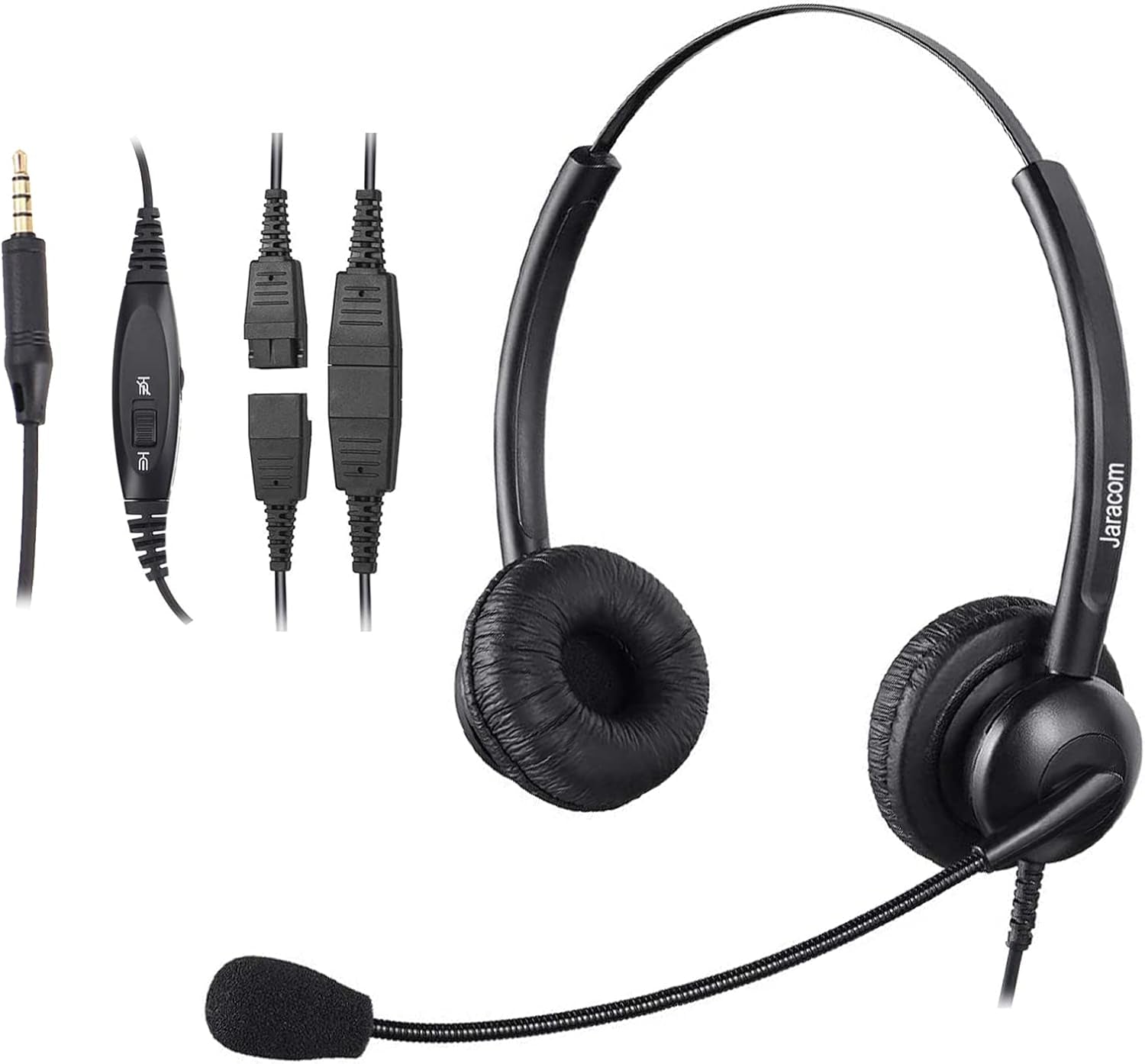 3.5 Mm PC Headset with Microphone Noise Cancelling, Volume Control and Mic Mute for Cellphone Tablet PC Computer, Wired Phone Headset for Working from Home Call Center Office Conference