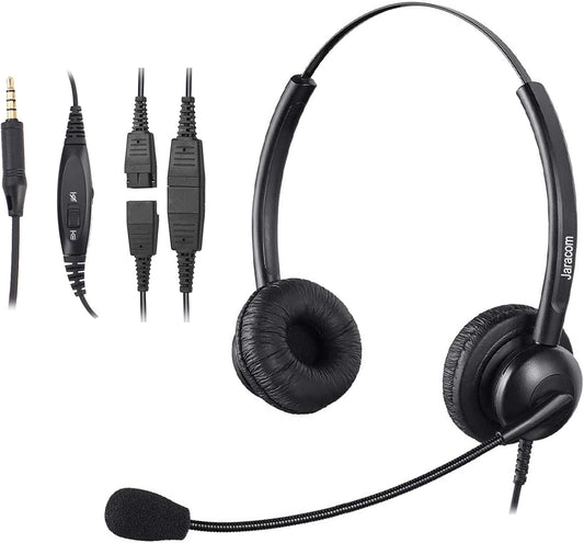 3.5 Mm PC Headset with Microphone Noise Cancelling, Volume Control and Mic Mute for Cellphone Tablet PC Computer, Wired Phone Headset for Working from Home Call Center Office Conference