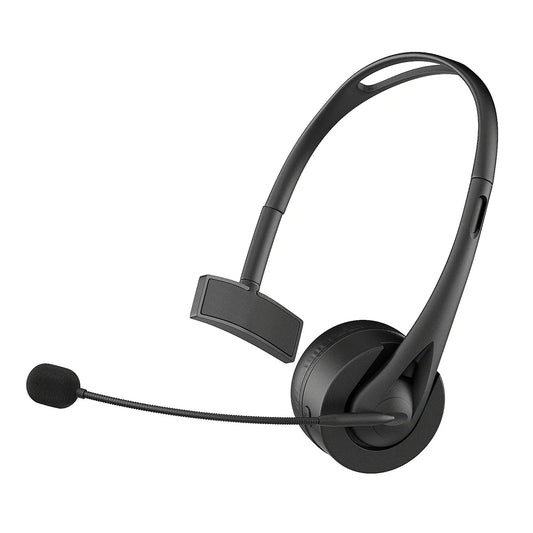 Bluetooth V5.3 Wireless Headset Truck Driver Headset Hands-Free Talking Headset (With Microphone) for Call Centre Office Etc.